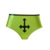 latex inverted cross knickers
