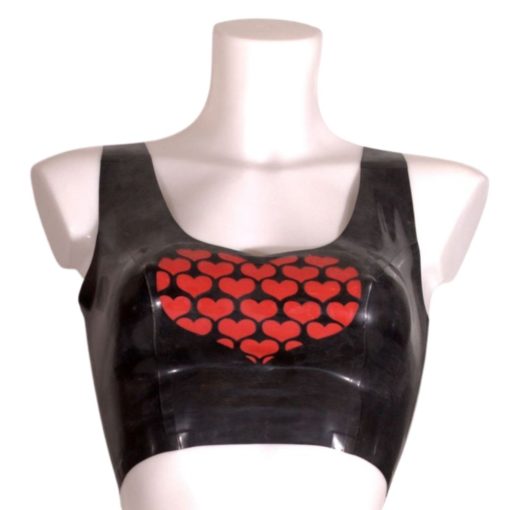 Latex Hearts Top
