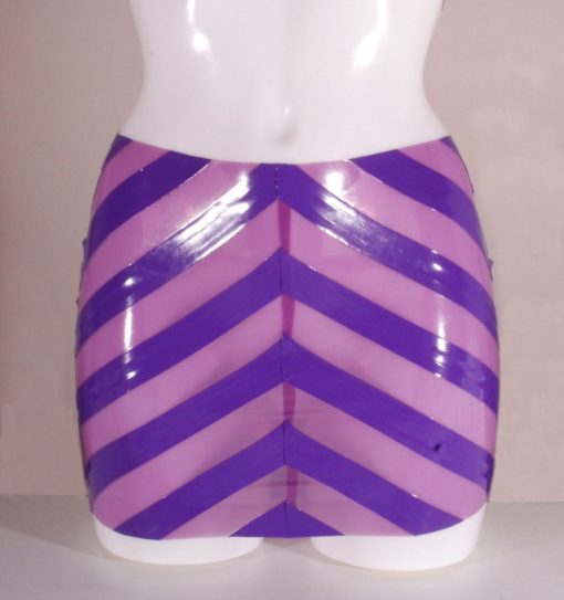 Translucent Chevron Mini Skirt