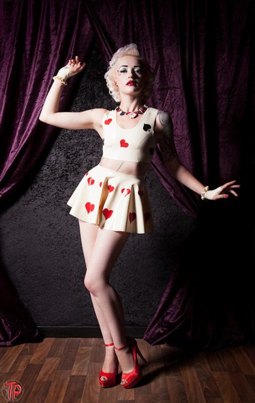 Latex Card Suit Skirt and Top