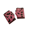 leopard print gauntlets in bubble gum pink latex