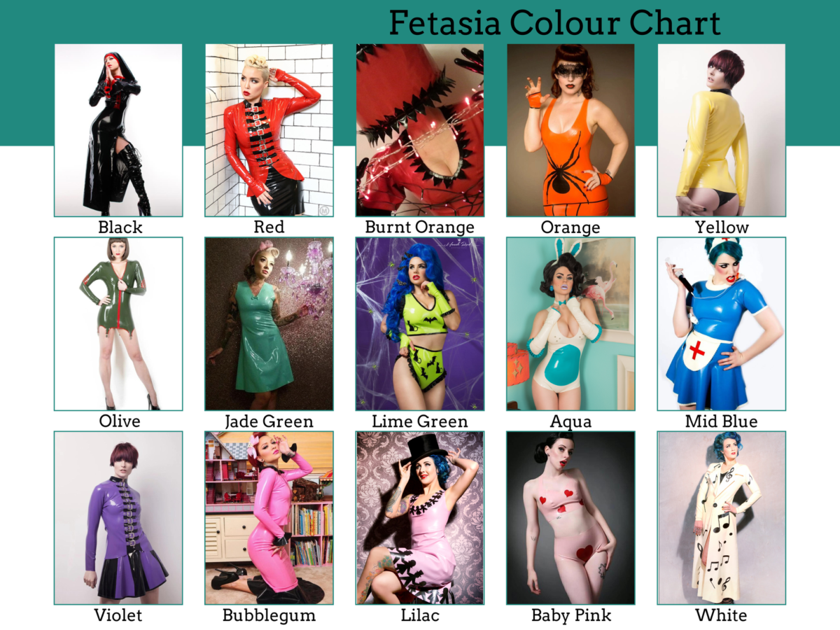 Fetasia Latex Colour Chart